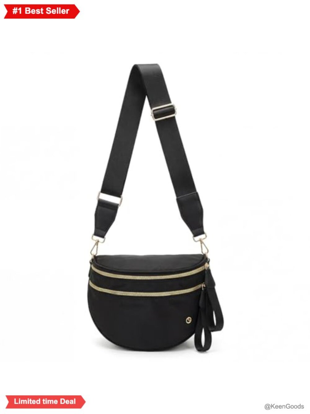 Nylon Checkered Crossbody Bag Large Sling Bag Plus Size Friendly Adjustable